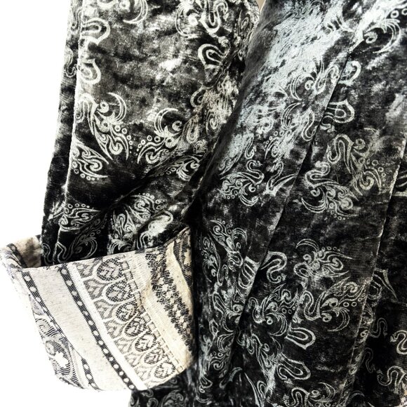 Donna Jessica Art To Wear Gray Velvet Lagenlook Victorian Style Jacket 90’s Vint - Picture 8 of 15
